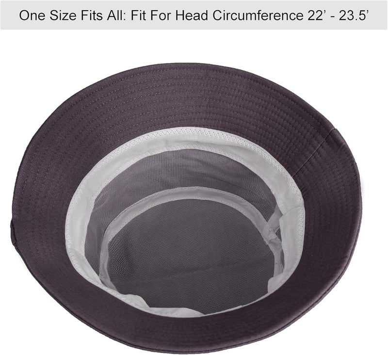 Wheebo Solid Color Bucket Hat for Women Summer Beach Fishmen Hat for Lady Adult Unisex Cotton Cap…… - Image 5